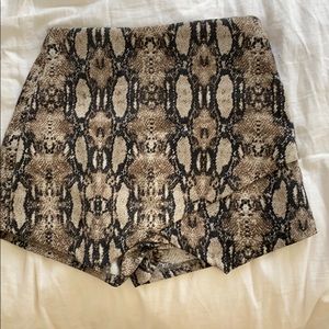 snake print skort